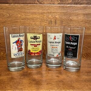 CAPTAIN MORGAN Rum Official Bar Crew High Ball Glasses 15oz